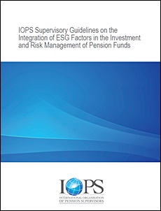 Cover page of the brochure on IOPS Supervisory Guidelines on ESG factors